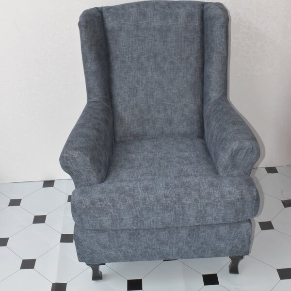 

Line Print Wing Chair Slipcover, Multicolor