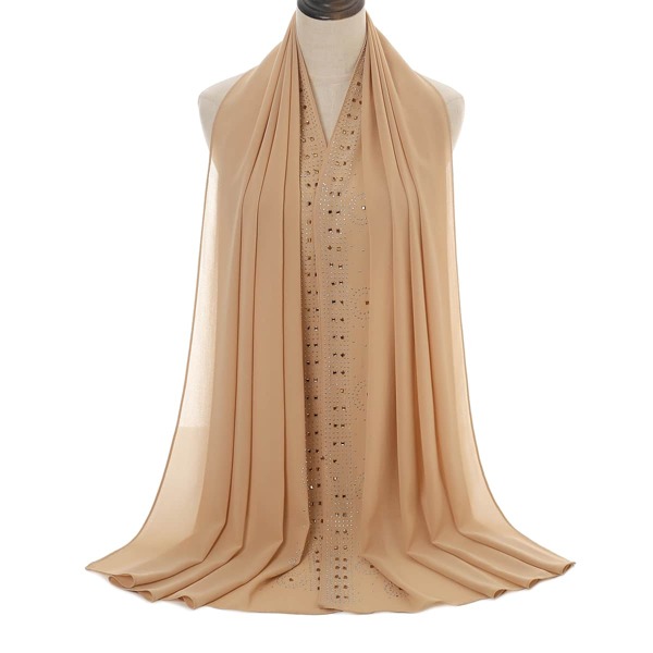 

Rhinestone Decor Scarf, Champagne