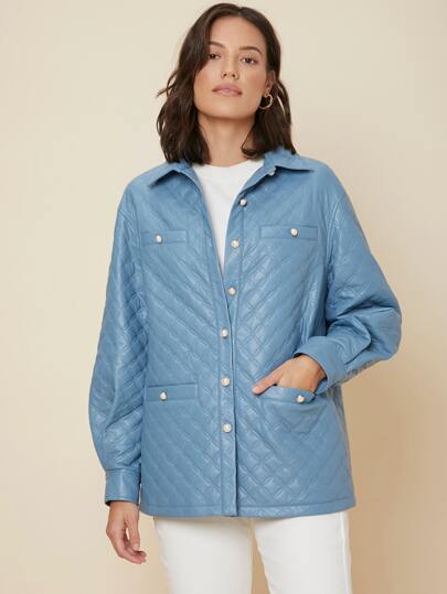 SHEIN Unity Relaxed Fit Quilted Coat