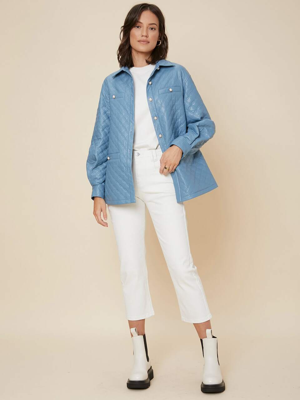 Relaxed Fit Quilted Coat