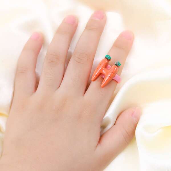 

Toddler Girls Carrot Decor Kids Ring, Multicolor
