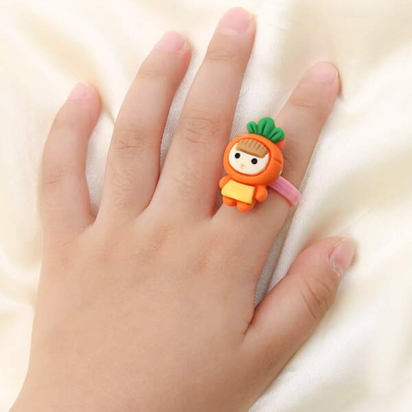 

Toddler Girls Cartoon Design Cuff Ring, Multicolor