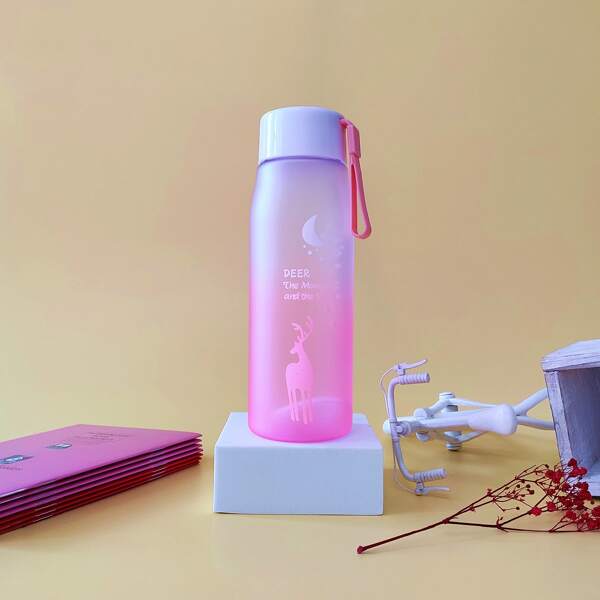 

Elk Print Water Bottle, Pink
