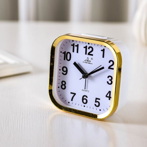 

Square Alarm Clock, Gold