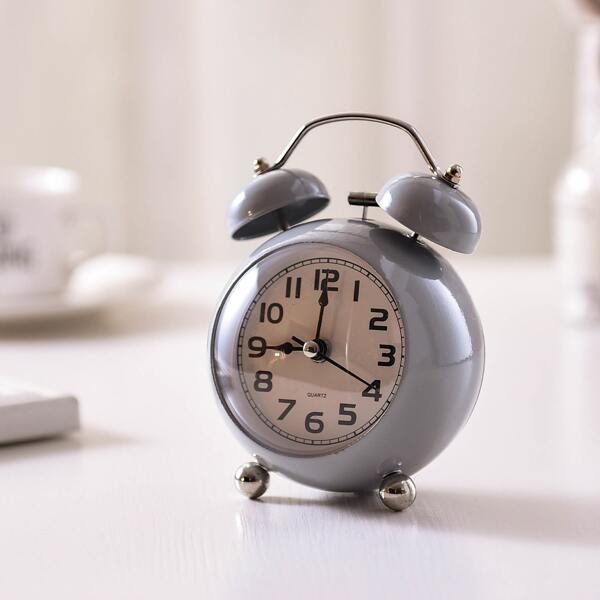

1pc Desktop Alarm Clock, Grey