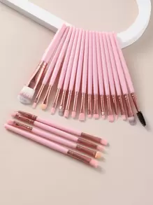 20 piezas Juego de brochas de maquillaje, Juego de brochas, Kit de brochas de maquillaje, Juego de brochas de maquillaje, Juego de maquillaje completo, Juego de brochas de maquillaje, Juego de maquillaje completo, Kit de brochas, Juego de brochas de maquillaje, Juego de regalo de maquillaje, Obsequios, Brochas de maquillaje profesionales, Juego de maquillaje completo - Rosa - Ver 1