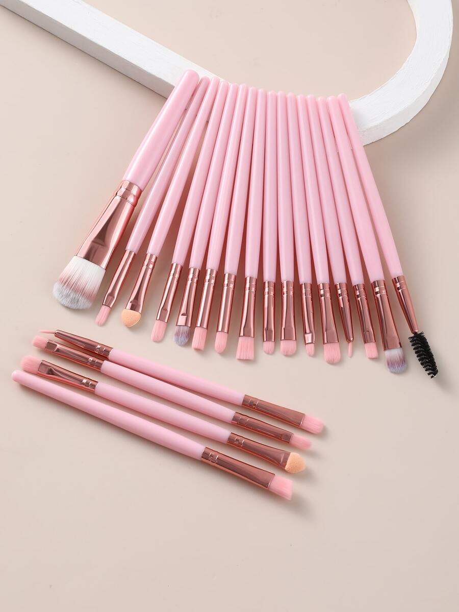 20 piezas Juego de brochas de maquillaje, Juego de brochas, Kit de brochas de maquillaje, Juego de brochas de maquillaje, Juego de maquillaje completo, Juego de brochas de maquillaje, Juego de maquillaje completo, Kit de brochas, Juego de brochas de maquillaje, Juego de regalo de maquillaje, Obsequios, Brochas de maquillaje profesionales, Juego de maquillaje completo - Rosa - Ver 1