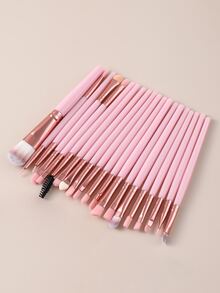 20 piezas Juego de brochas de maquillaje, Juego de brochas, Kit de brochas de maquillaje, Juego de brochas de maquillaje, Juego de maquillaje completo, Juego de brochas de maquillaje, Juego de maquillaje completo, Kit de brochas, Juego de brochas de maquillaje, Juego de regalo de maquillaje, Obsequios, Brochas de maquillaje profesionales, Juego de maquillaje completo - Rosa - Ver 2