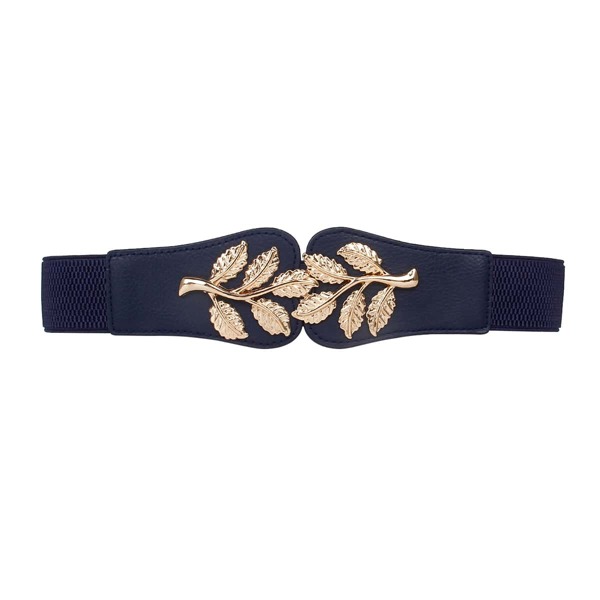 

Leaf Shaped Buckle Belt, Blue