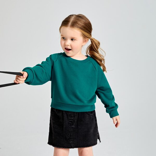 

Toddler Girls Drop Shoulder Pullover, Green