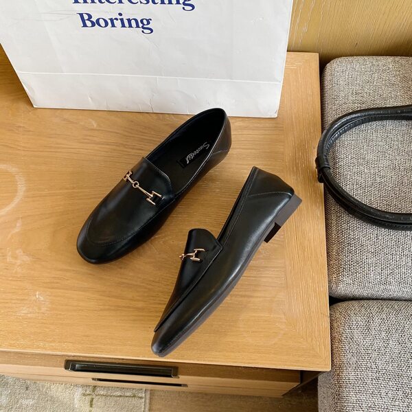 

Horsebit Decor Loafers, Black