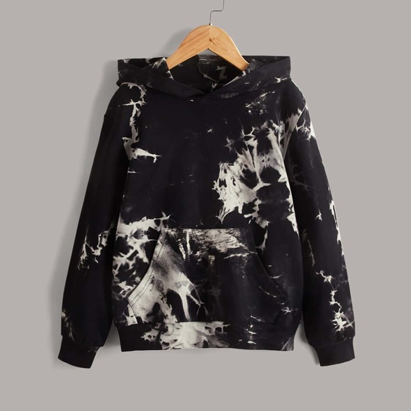 

Boys Tie Dye Drop Shoulder Hoodie, Multicolor