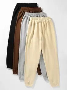 SHEIN Unity 4Pack Thermal Lined Joggers - Multicolor - View 2