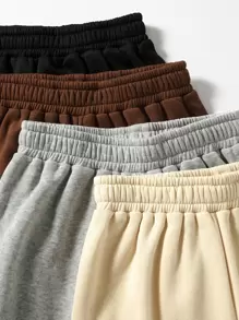 SHEIN Unity 4Pack Thermal Lined Joggers - Multicolor - View 6