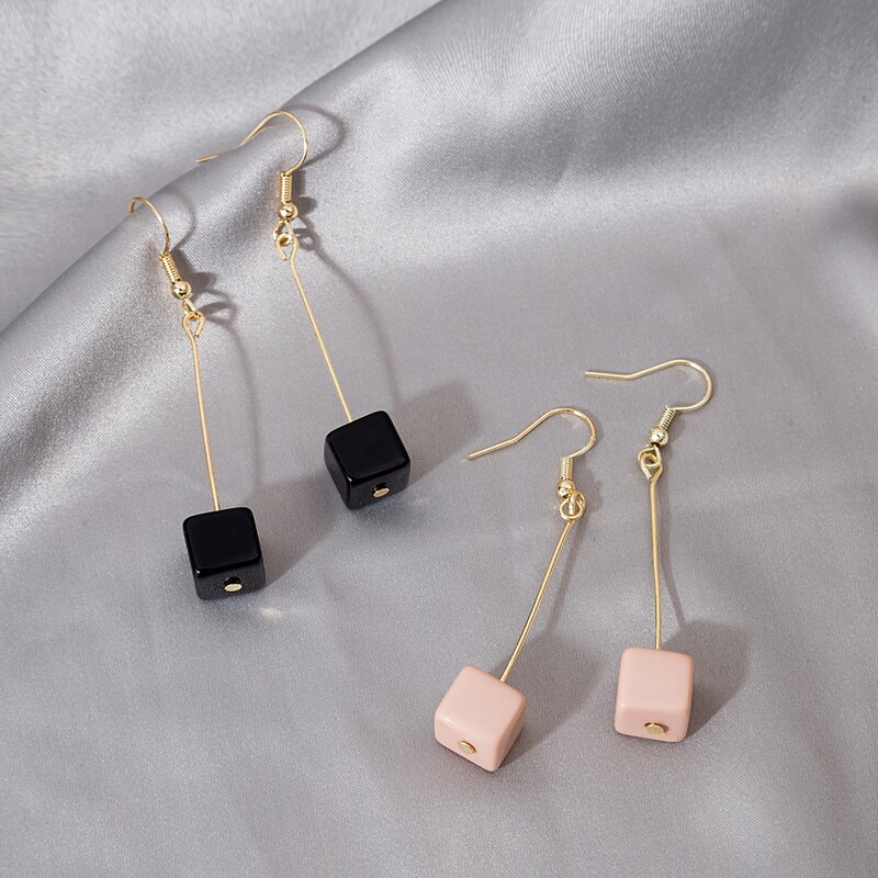 

Geo Drop Earrings, Multicolor