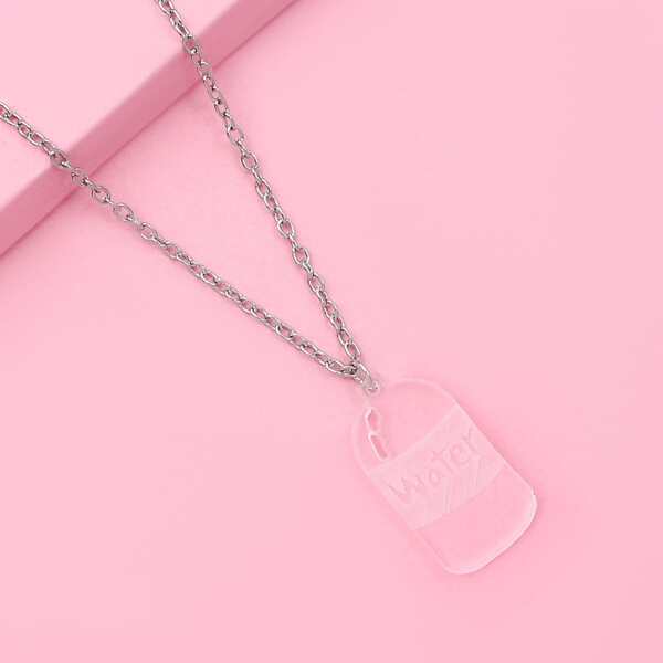 

Toddler Kids Bottle Charm Necklace, Clear