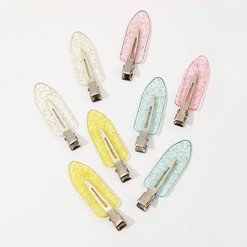 

8pcs Simple Hair Clip, Multicolor