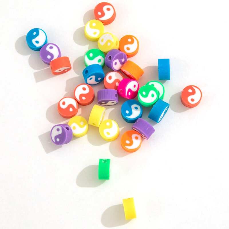 

30pcs Random Yin & Yang DIY Jewelry Accessory, Multicolor