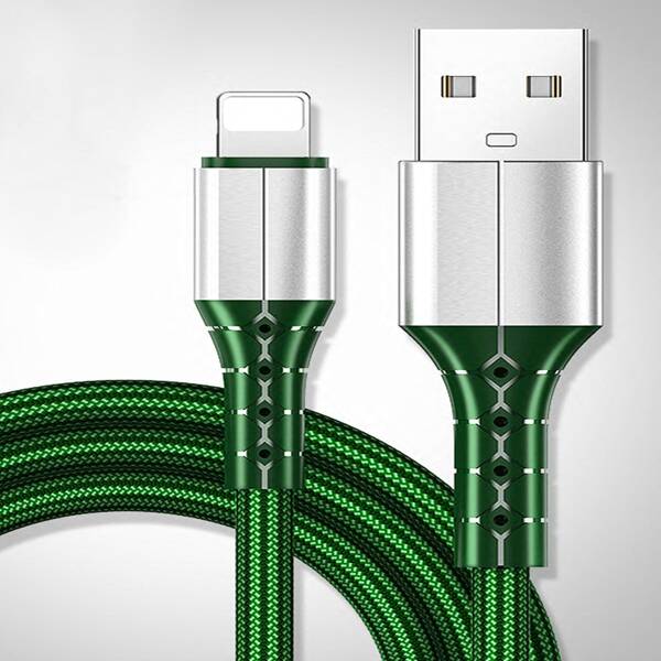 

1M Fast Charging Lightning Data Cable, Green