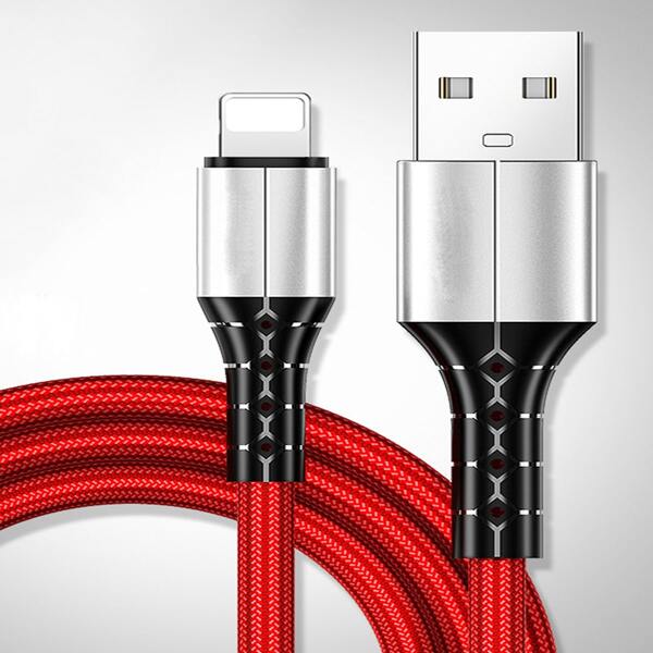 

1m Кабель для передачи данных Lightning быстрая зарядка, Красный