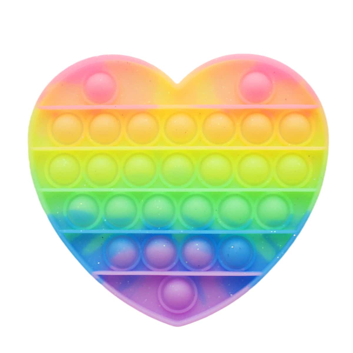 

Heart Shaped Push Pop Bubble, Multicolor