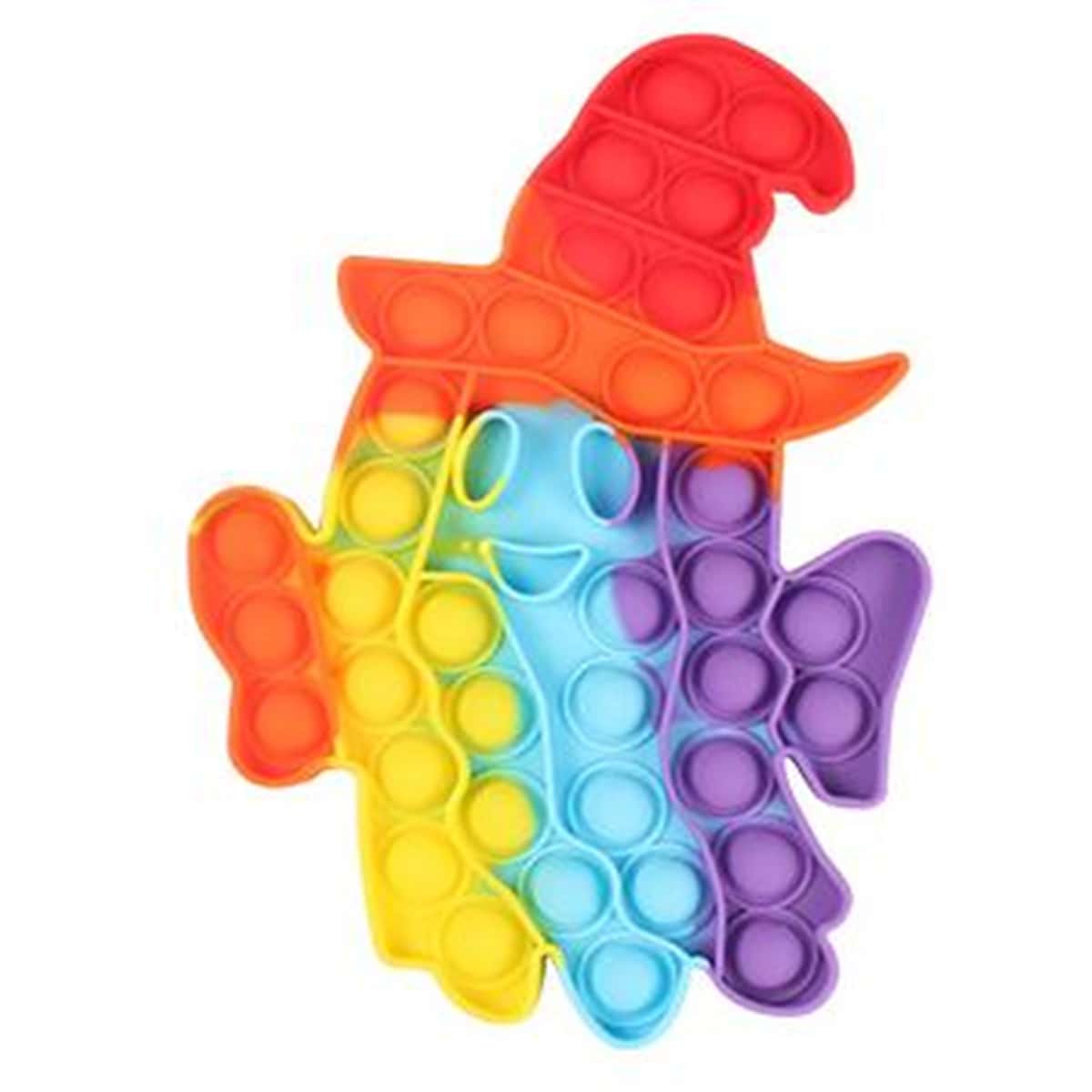 

1pc Halloween Ghost Shaped Push Pop Bubble, Multicolor