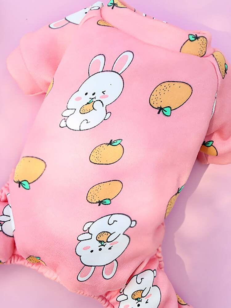 Tute con grafica fumetto animale domestico - Rosa - Visualizzare 3