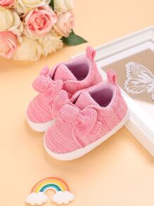 Zapatos antideslizantes de suela blanda para preandar de bebé niña - Rosa - Ver 5