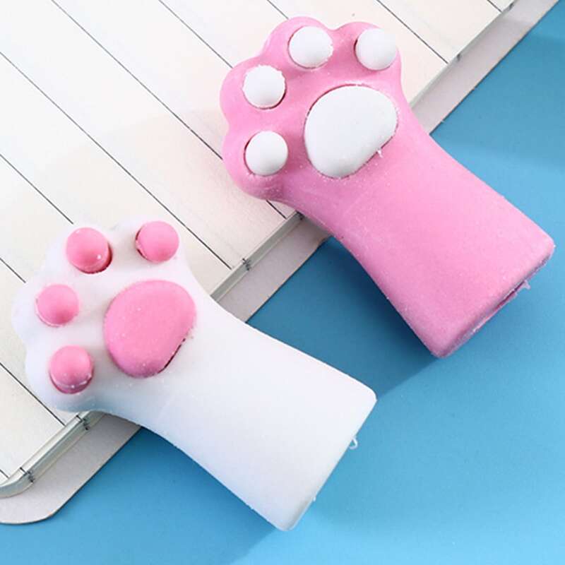 

3pcs Paw Shaped Random Eraser, Multicolor