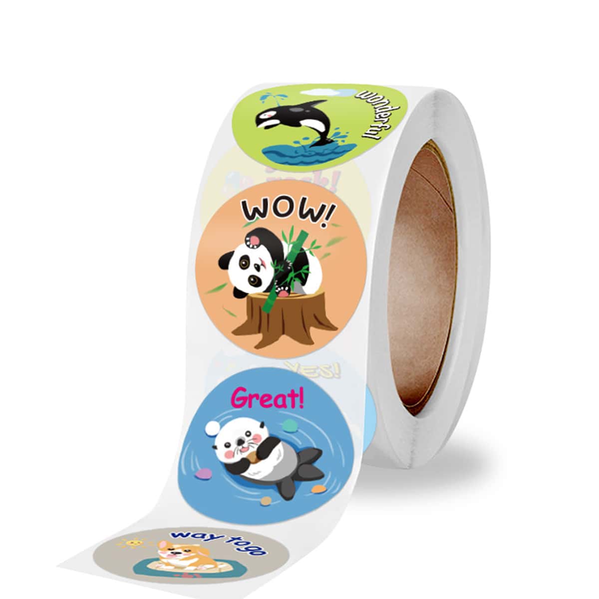 

1roll Cartoon Graphic Sticker, Multicolor