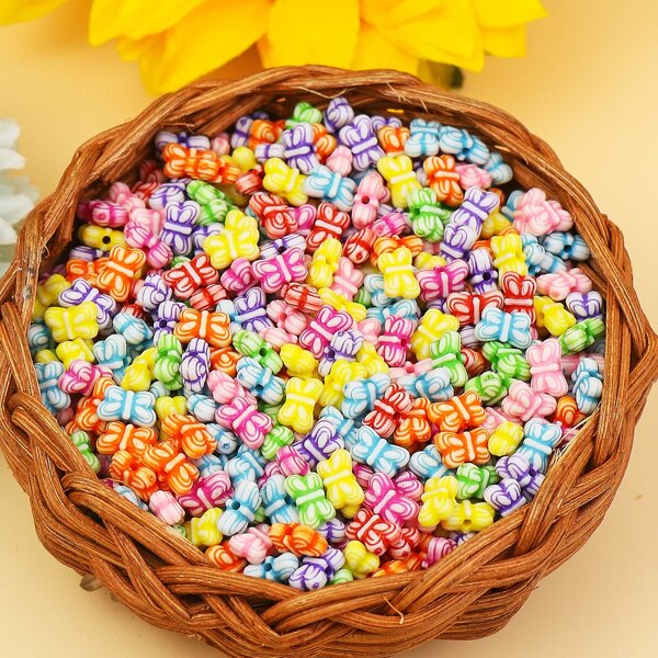 

1pack Butterfly Bead DIY Jewelry Accessories, Multicolor