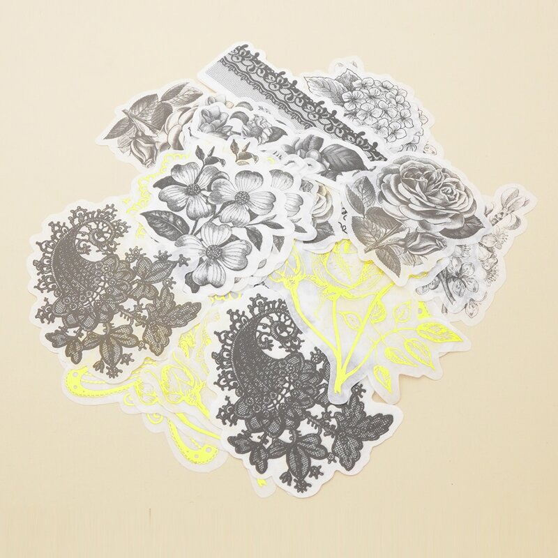 

60pcs Hot Stamping Sticker, Multicolor