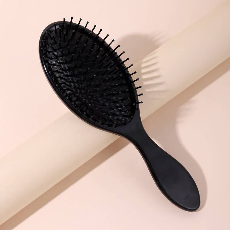 

1pc Plain Hair Brush, Black