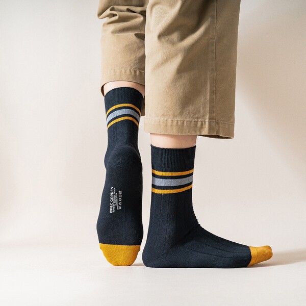 

Men Striped Crew Socks, Multicolor