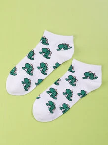 Phim hoạt hình Khủng long in Tất mắt cá chân - Nhiều màu - Xem 1