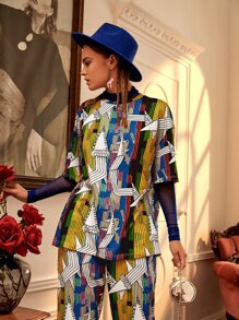 LISA MCKENDRICK 滿版印花落肩T恤 - 彩色 - 查看 6