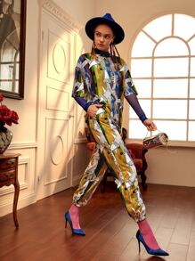 LISA MCKENDRICK 滿版印花落肩T恤 - 彩色 - 查看 7