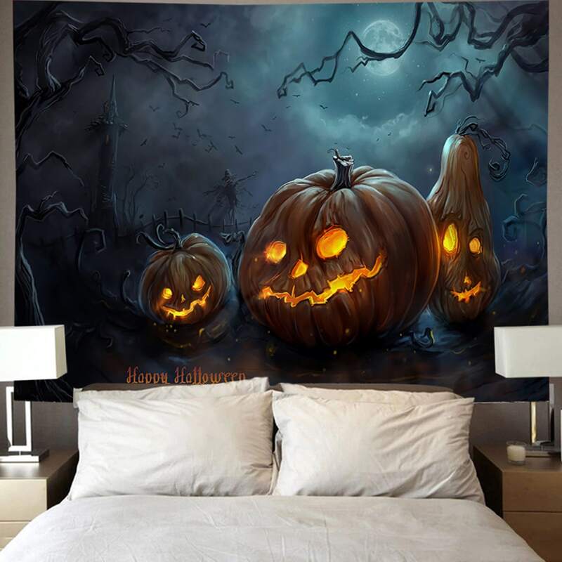 

Halloween Pumpkin Print Tapestry, Multicolor
