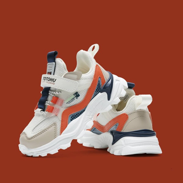 

Boys Colorblock Mesh Panel Chunky Sneakers, Multicolor