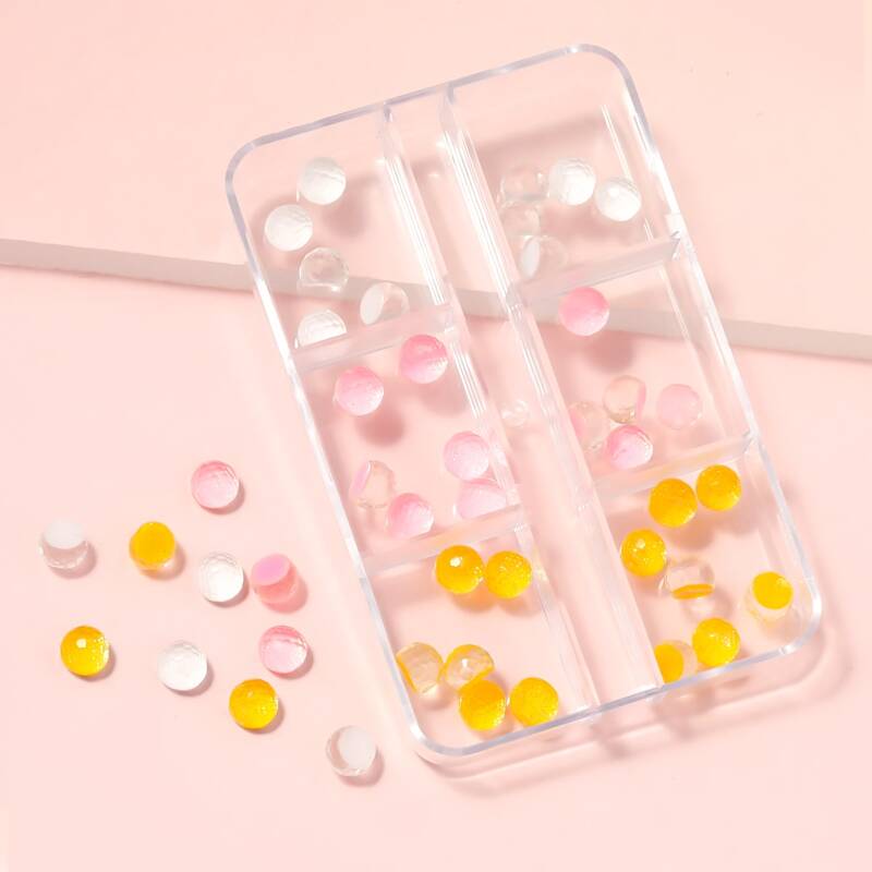 

1box Hemisphere Shaped Nail Art Decoration, Multicolor