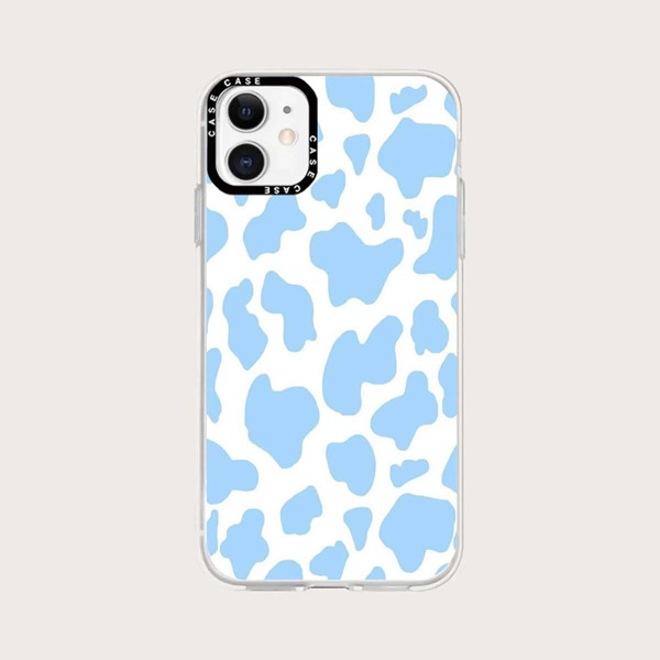 

Cow Pattern Phone Case, Blue and white