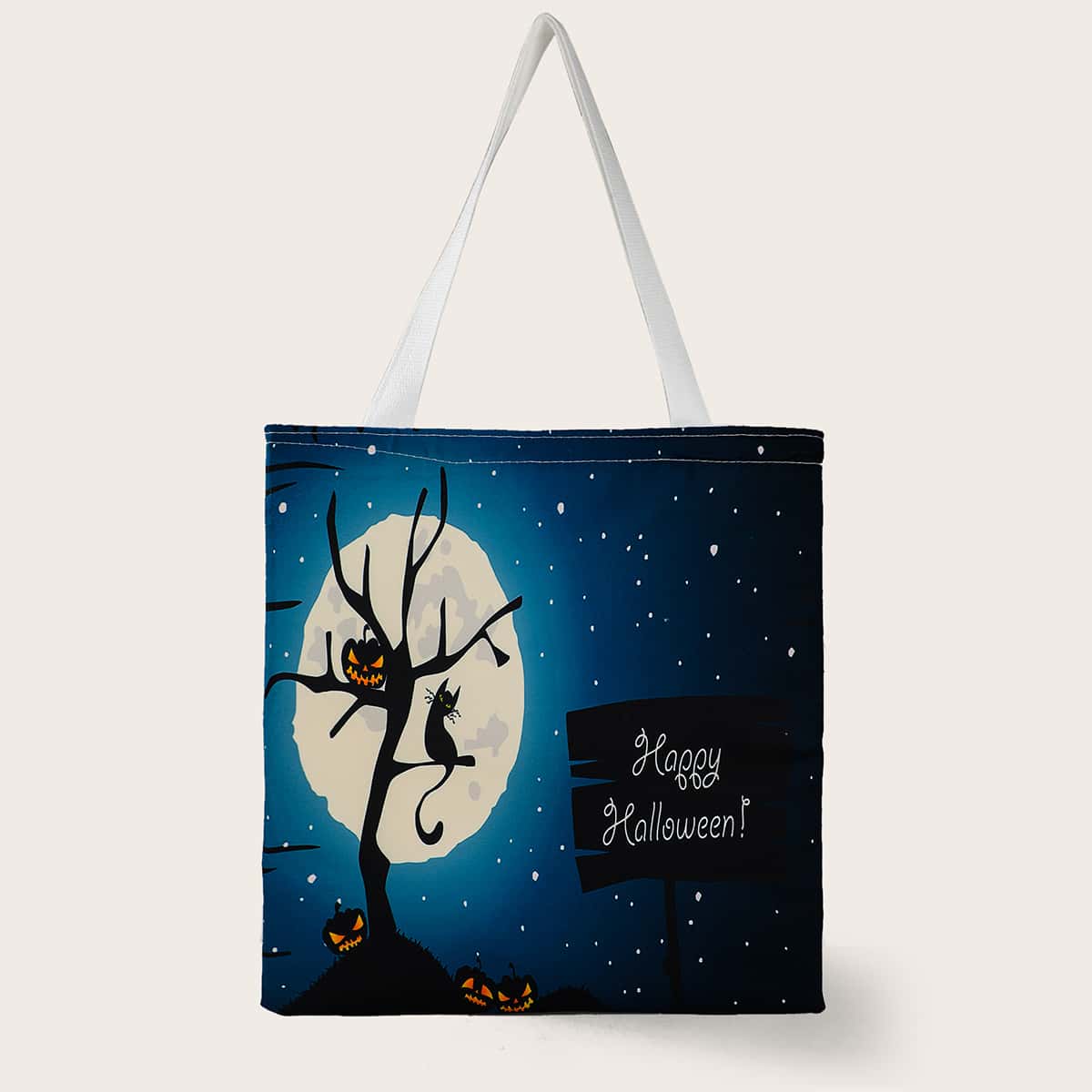

Halloween Graphic Tote Bag, Multicolor