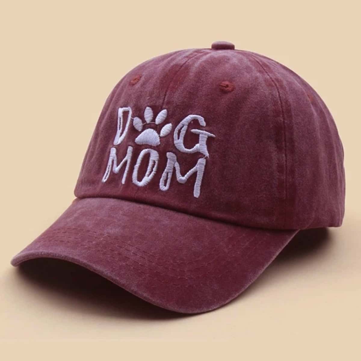 

Guys Letter Graphic Embroidery Baseball Cap, Burgundy