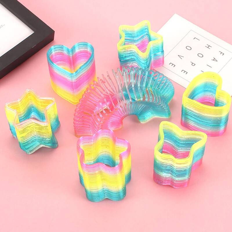 

3pcs Random Shape Rainbow Circle Toy, Multicolor
