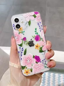 Floral Phone Case - Clear - View 1