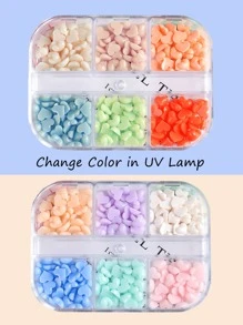 1box Heart Design Nail Art Decoration - Multicolor - View 5