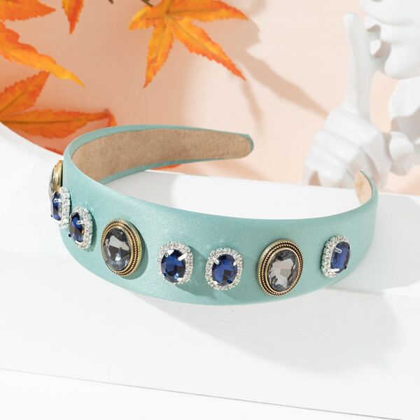 

Rhinestone Decor Headband, Green