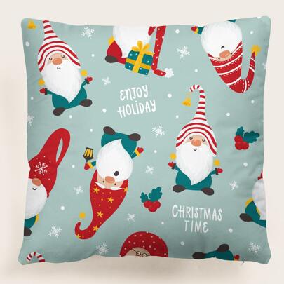 Christmas Cartoon Graphic Cushion Cover Without Filler