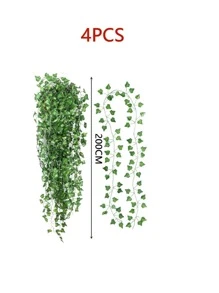 4 piezas tiras de hojas artificiales - Verde - Ver 3