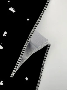 月亮印花掛毯 - 黑色 - 查看 2